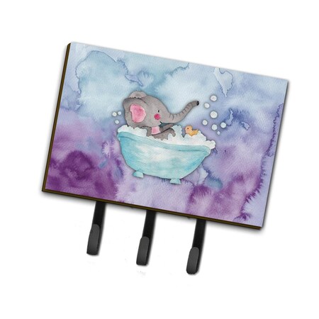 Carolines Treasures Elephant Bathing Watercolor Leash or Key Holder BB7346TH68